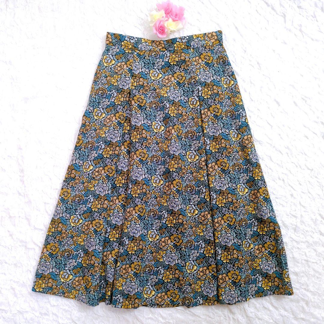 【極美品】SCAPA✕LIBERTY　プリーツスカート　ミモレ丈　近年モデル