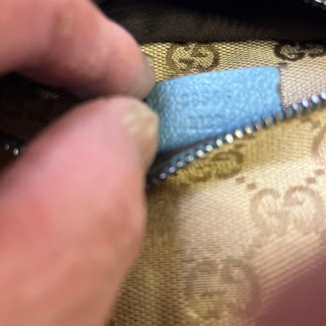 GUCCI GGパターン ウエストポーチ ベージュ・青
