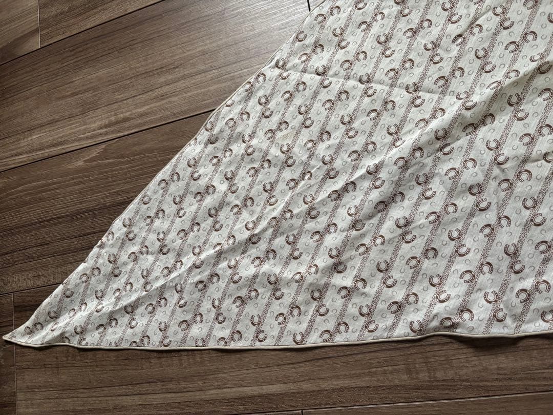 【HERMES】エルメス メンズ スカーフ ロサンジュ 馬蹄柄 ブラウン系