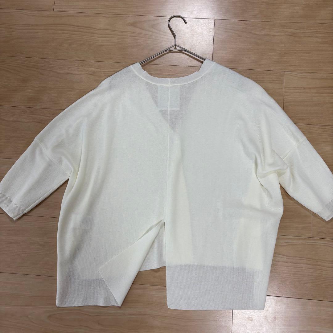 【未使用】24SS BEARDSLEY サラッとカーディガン F 白 手洗い可