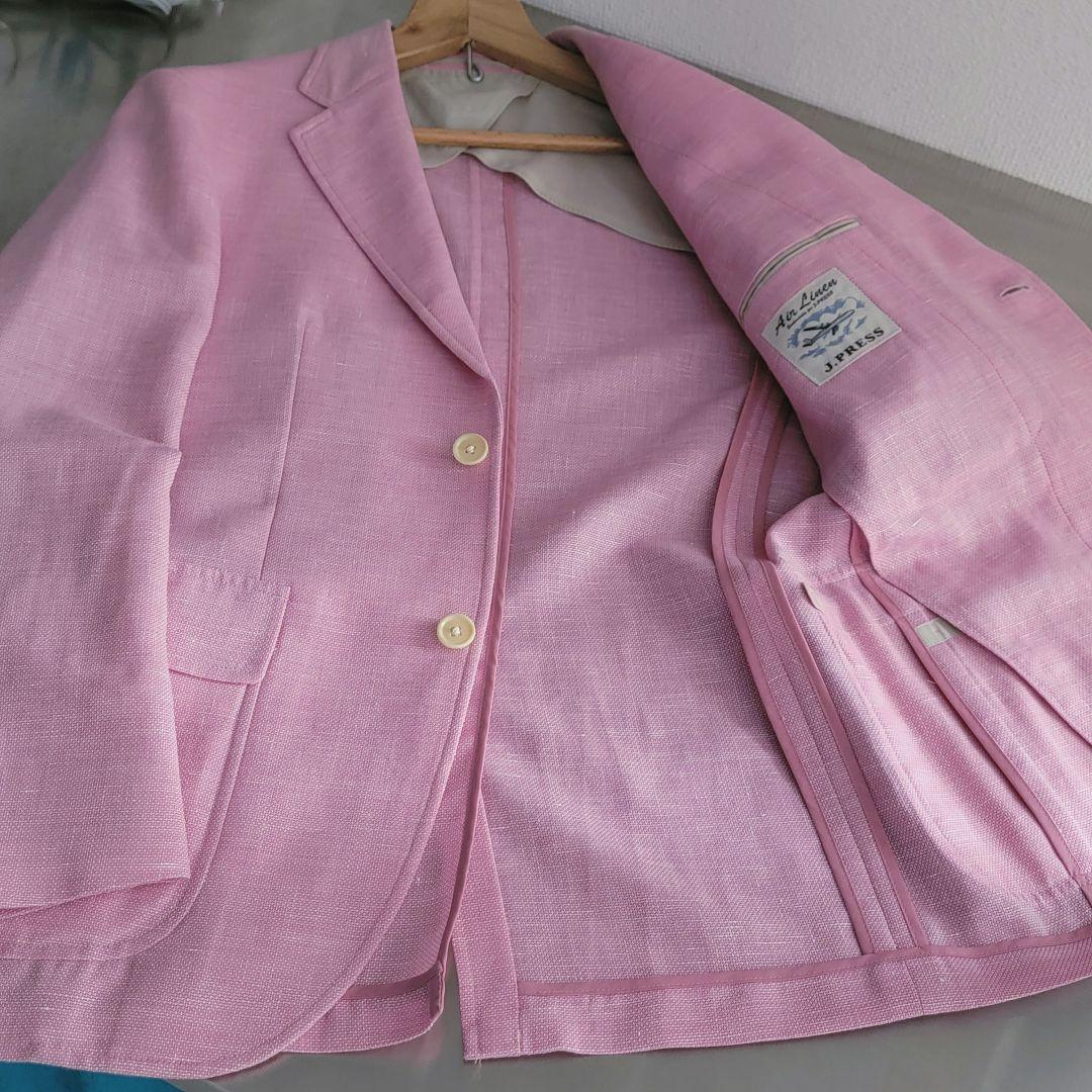 j.press　オンワード樫山　メンズジャケット M　美品　毛・麻　ピンク