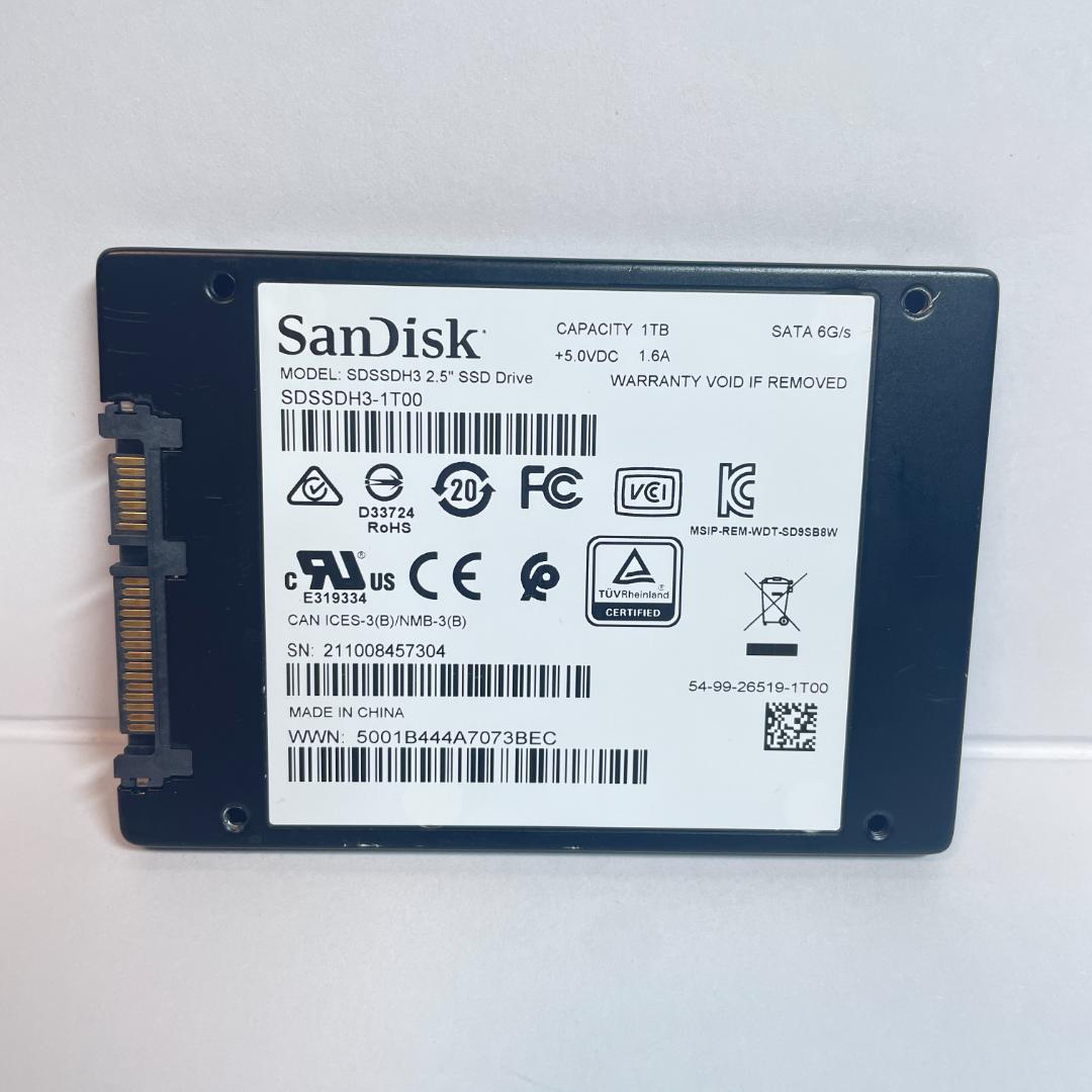 【動作確認済】SanDisk Ultra 3D 1TB SSD 安定稼働個体