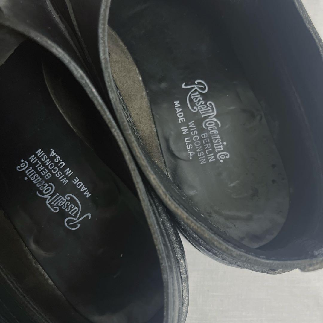中古美品 ラッセルモカシン オネイダ ブラック　26.5 E ダブルヴァンプ