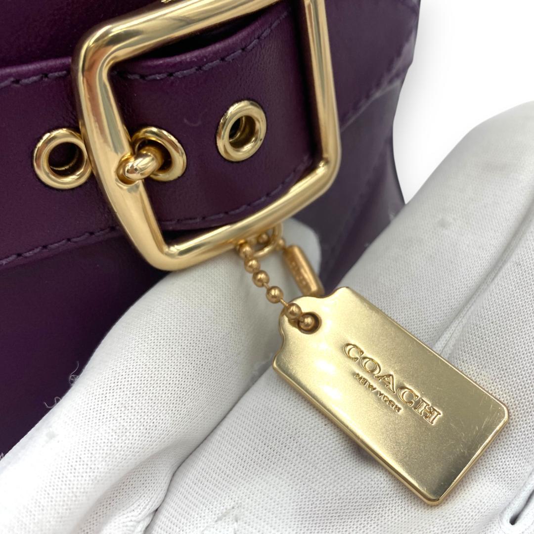 【COACH】レーシー ブーティ バーガンディ 24.0cm【美品】