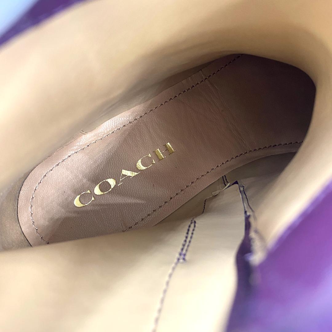 【COACH】レーシー ブーティ バーガンディ 24.0cm【美品】