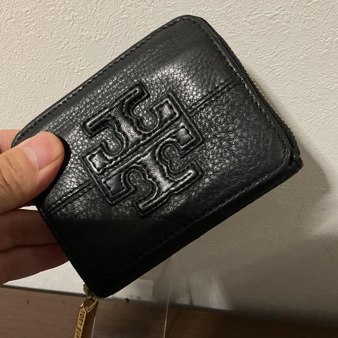 ☆開店セール☆小銭入未使用 美品 トリーバーチ レザー ロゴ スマート折り財布