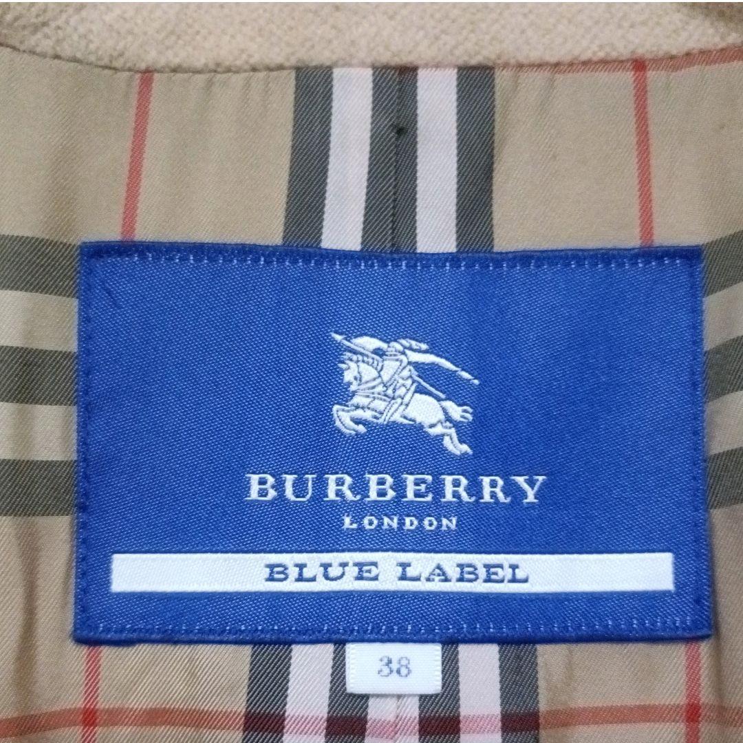 ✨BURBERRY BLUELABEL ノバチェック アンゴラ混 ロングコート