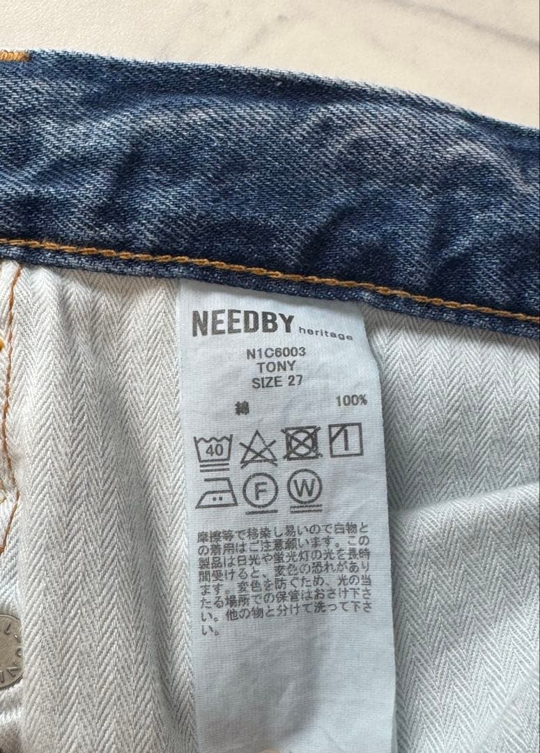 NEEDBY heritage TONY テーパードデニム