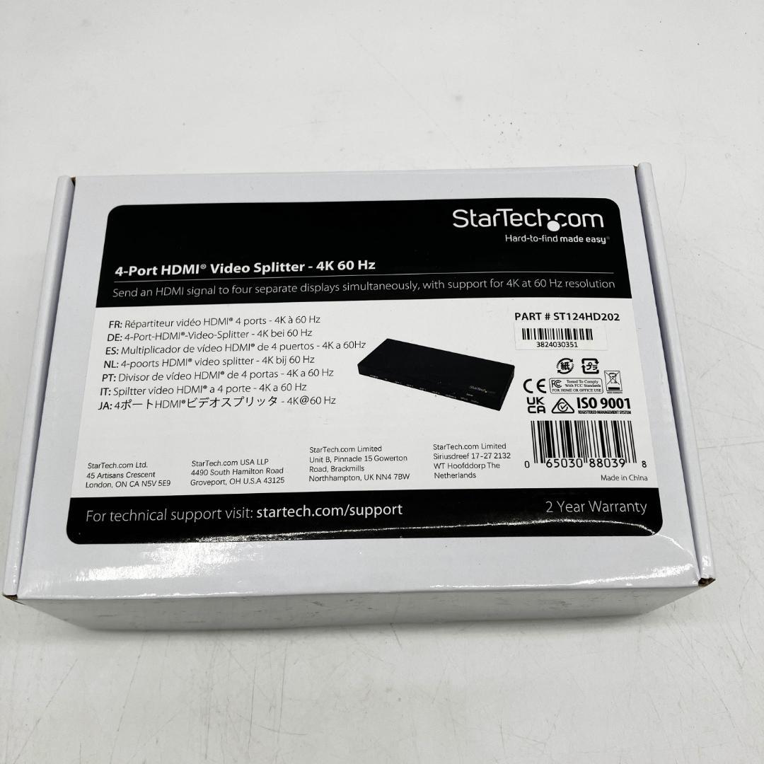 0204-02　StarTech.com 4ポートHDMI分配器 4K