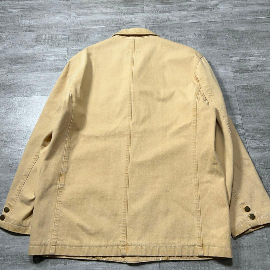 美品 Papas パパス カバーオールジャケット ロゴ 日本製 XL 綿