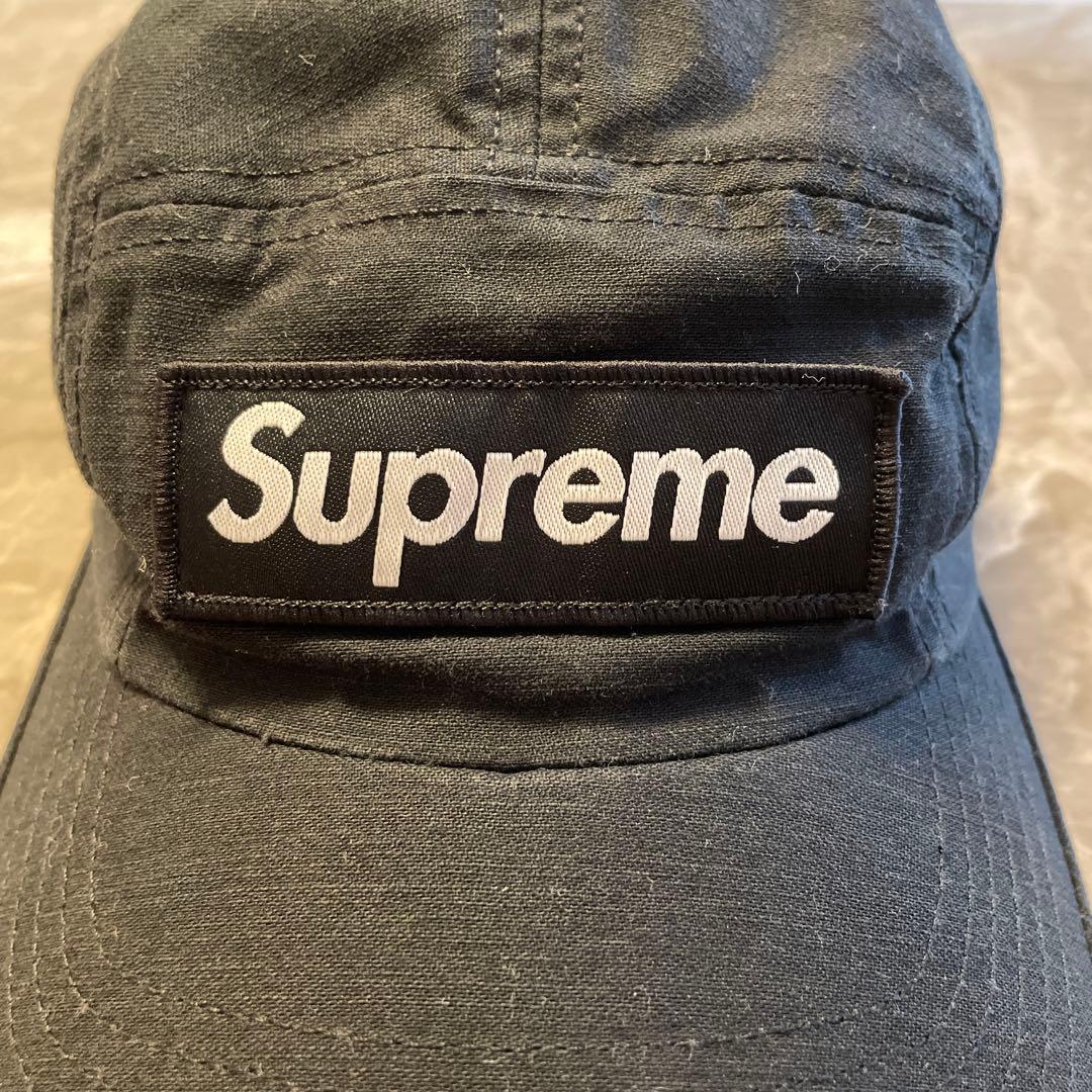 正規品　Supreme ブラック ワークキャップ