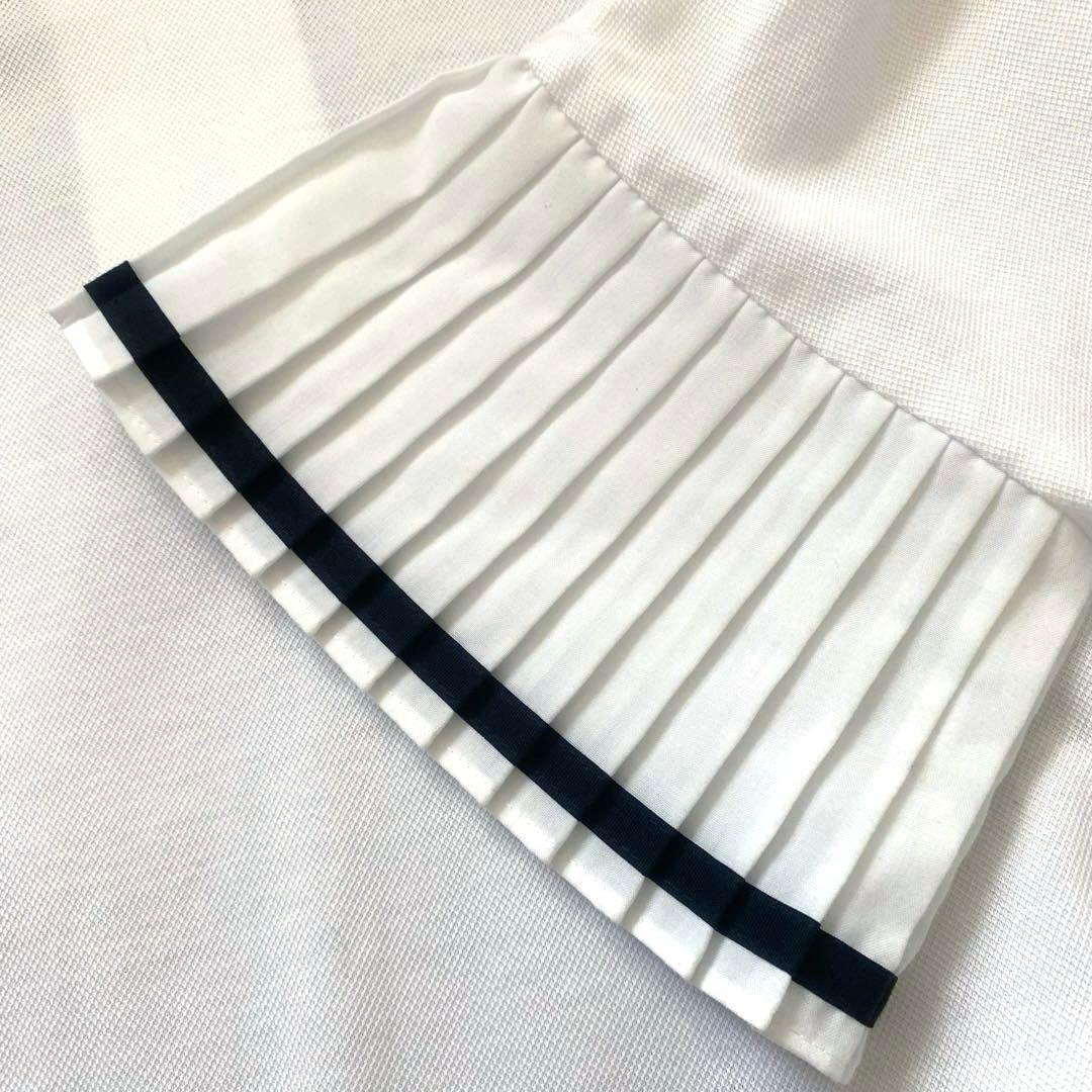 FRED PERRY✨フレッドペリー　ポロシャツ　プリーツ袖　ホワイト　白　刺繍