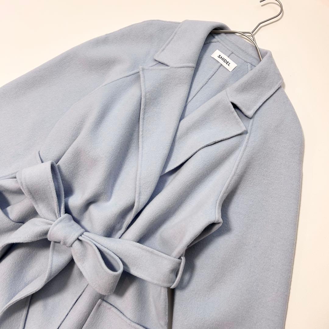 美品✨SNIDEL ベルテッド リバーコート ダブルフェイス ロングコート