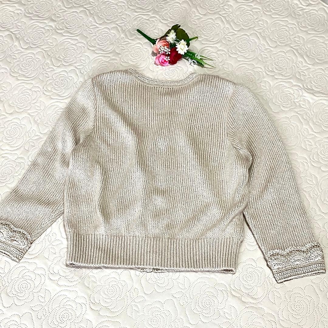 セール❣️美品✨レリアン Lelian シルク　カーディガン 13+ モヘアXL