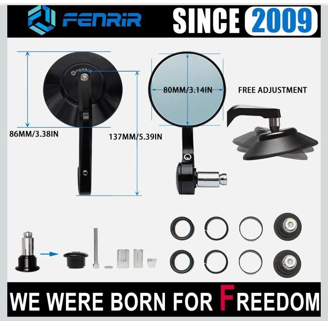 FENRIR オートバイ バイク バーエンドミラー