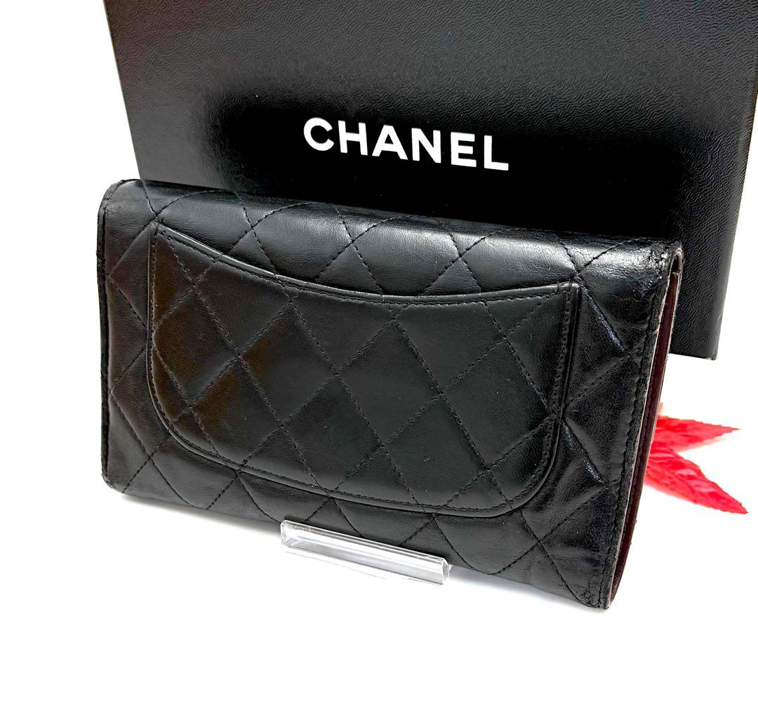 CHANEL シャネル 三つ折り財布 長財布 ココマーク キルティング