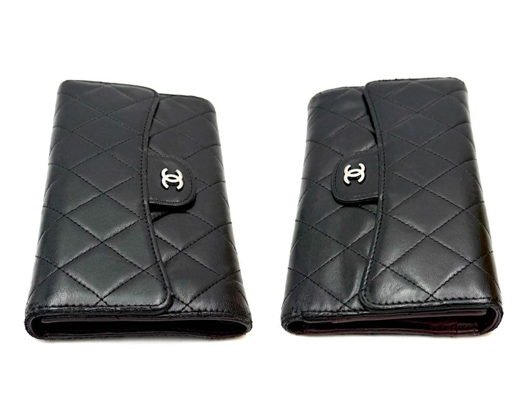 CHANEL シャネル 三つ折り財布 長財布 ココマーク キルティング