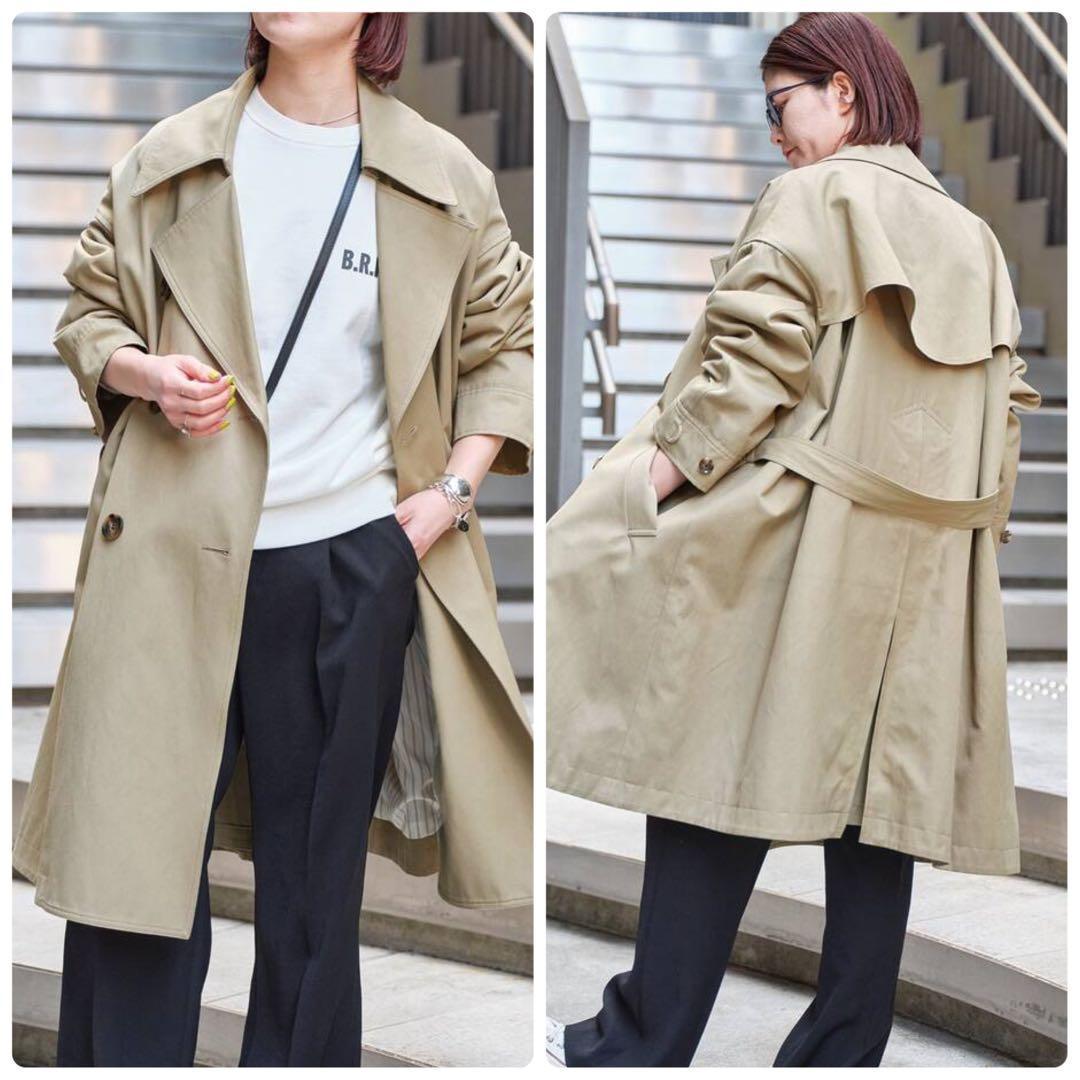 【定価4.2万】未使用✨スピックアンドスパン ワイドトレンチコート ロング M