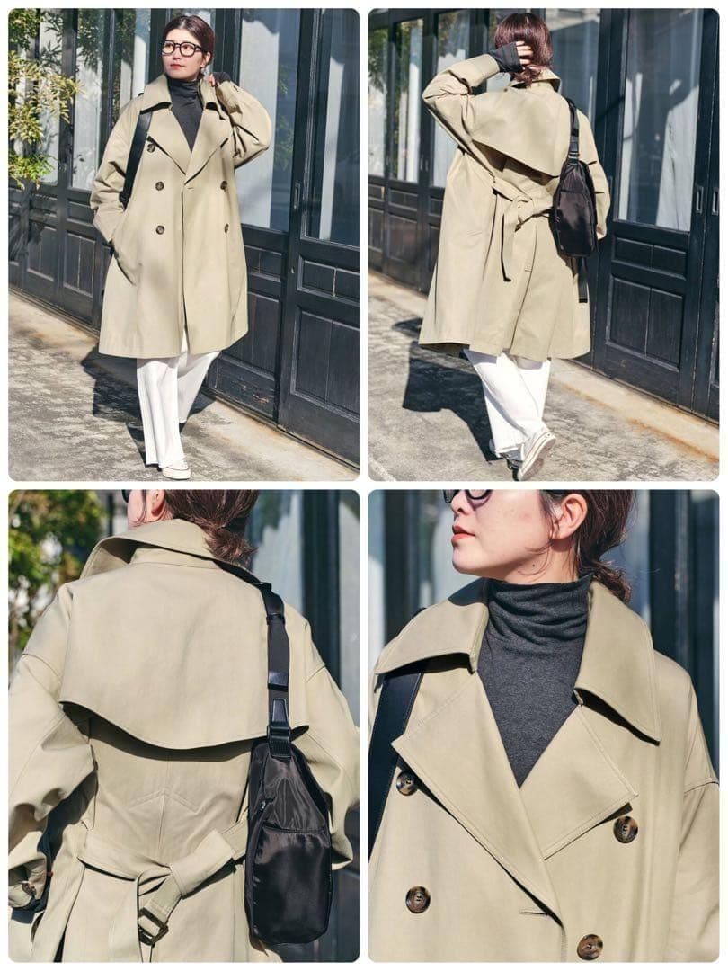 【定価4.2万】未使用✨スピックアンドスパン ワイドトレンチコート ロング M
