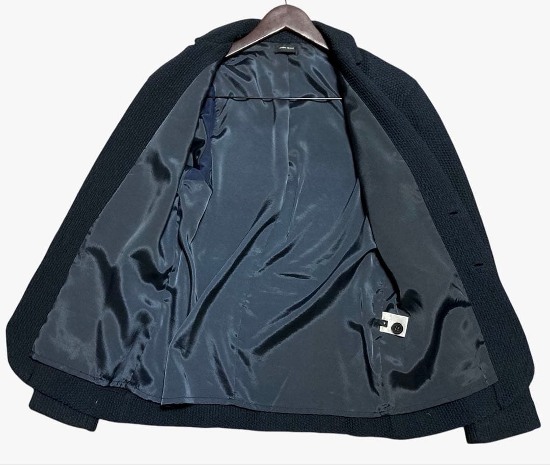 美品 JOSEPH HOMME ミックスコットン テーラードジャケット ネイビー