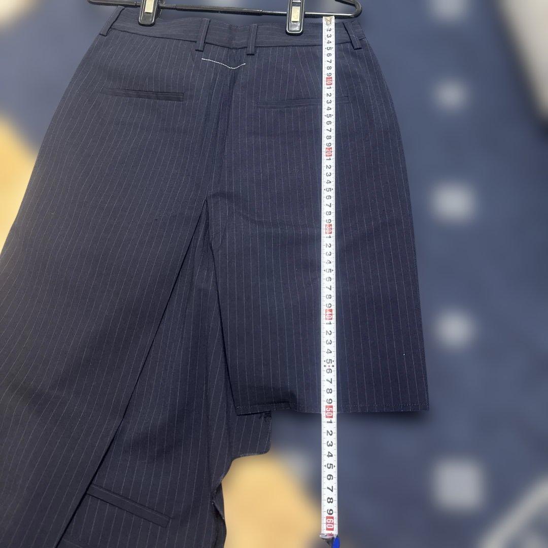MM6 Maison Margiela ネイビー ストライプ タイトスカート
