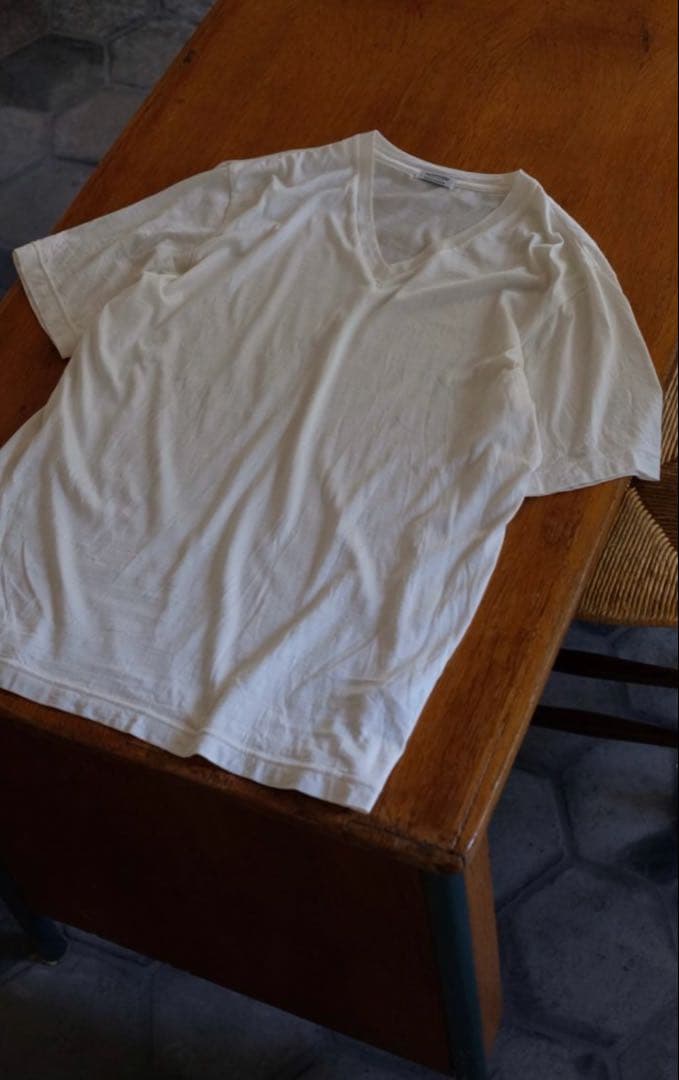 MAATEE＆SONS Washable Silk V Neck Tee