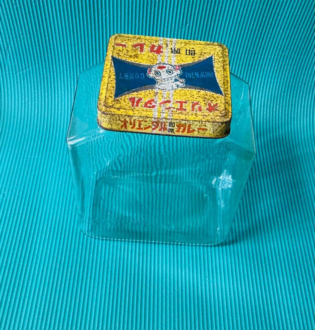 昭和レトロ　オリエンタル即席カレー　ガラスケースびん　希少