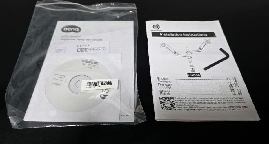 BenQ モニター GW2283 21.5インチ二台+モニターアームセット