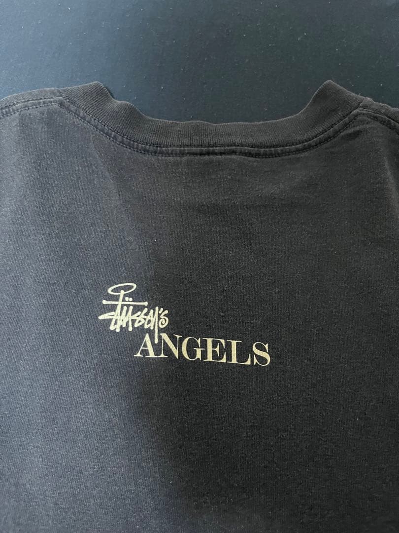old stussy tシャツ 90s 白タグ エンジェルス 大谷