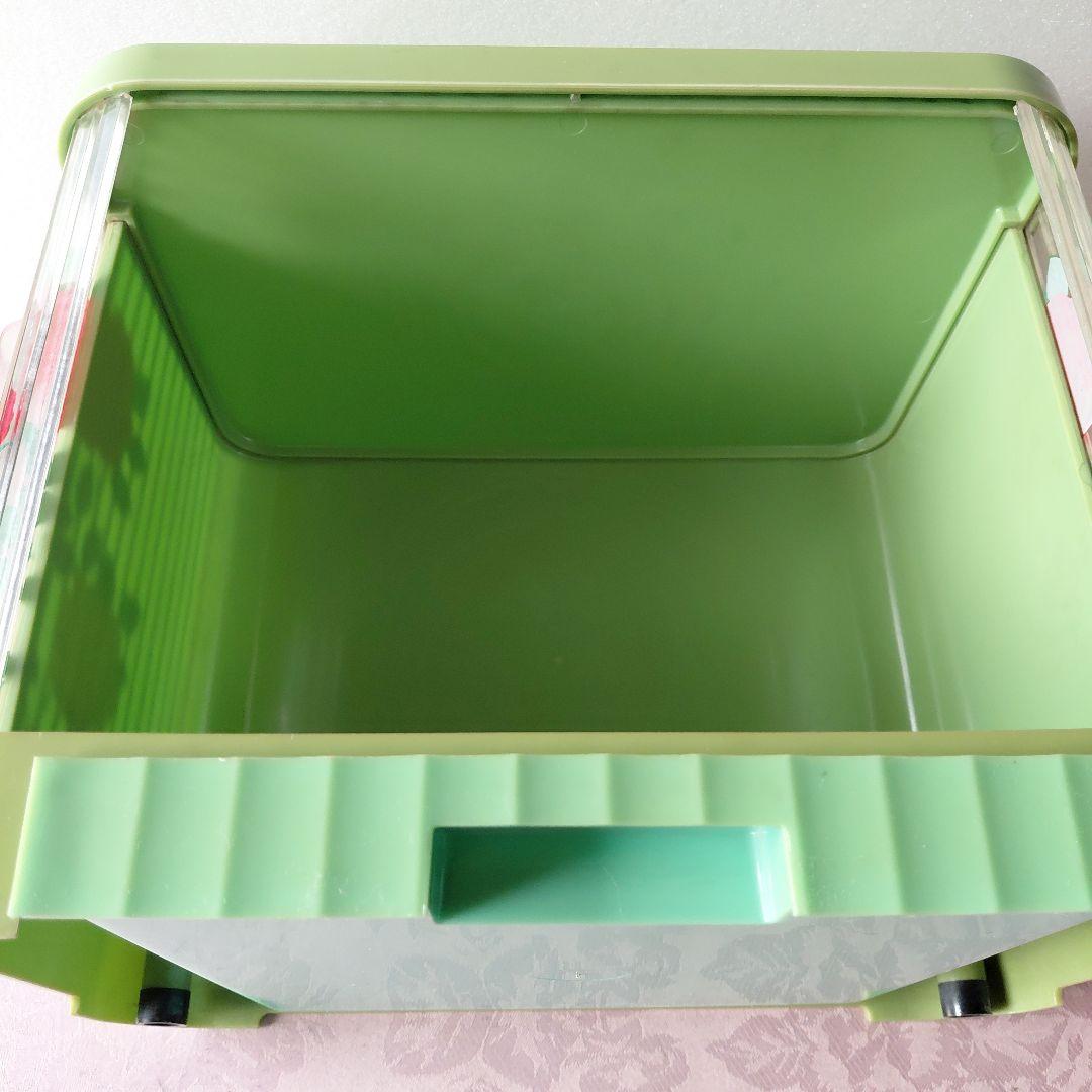 昭和レトロ　花柄　蛇腹　引き出し付き　調味料ラック　収納ケース