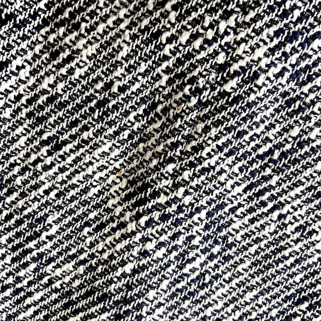 美品 アンタイトル UNTITLED ツイードコート ロング フリンジ