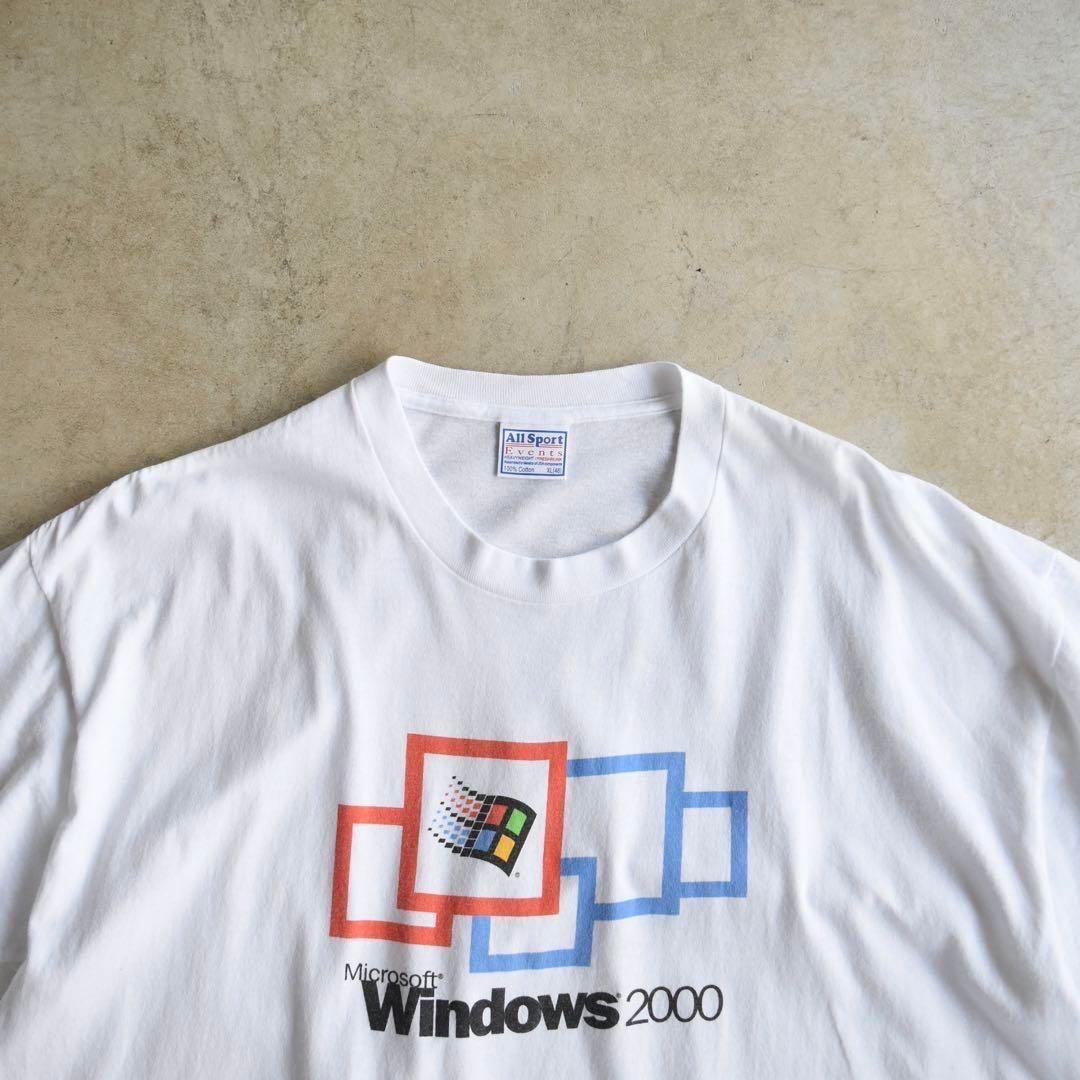 00s マイクロソフト ウィンドーズ 2000 プリント Tシャツ XL