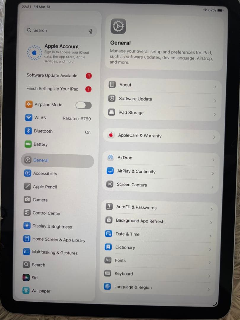 iPad本体 Ipad Air 11 M3 chip (Apple Genuine )