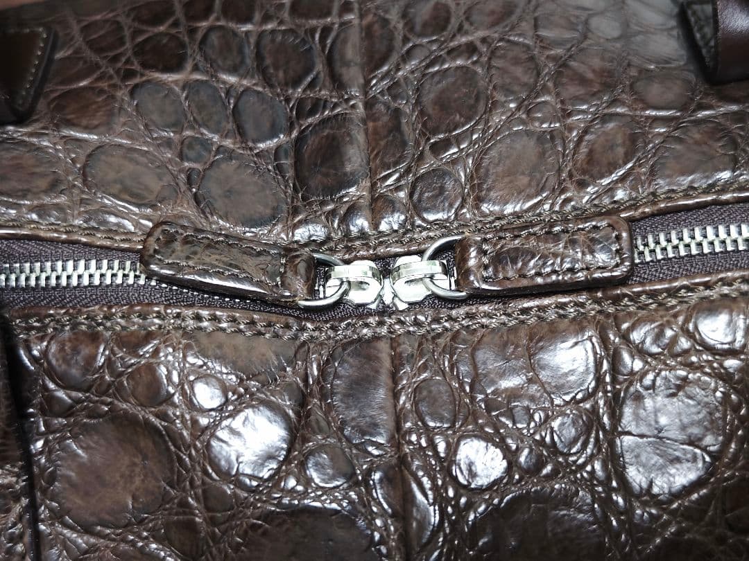 最高峰の逸品　マウロゴヴェルナ　マッドクロコダイル　ボストンバッグ
