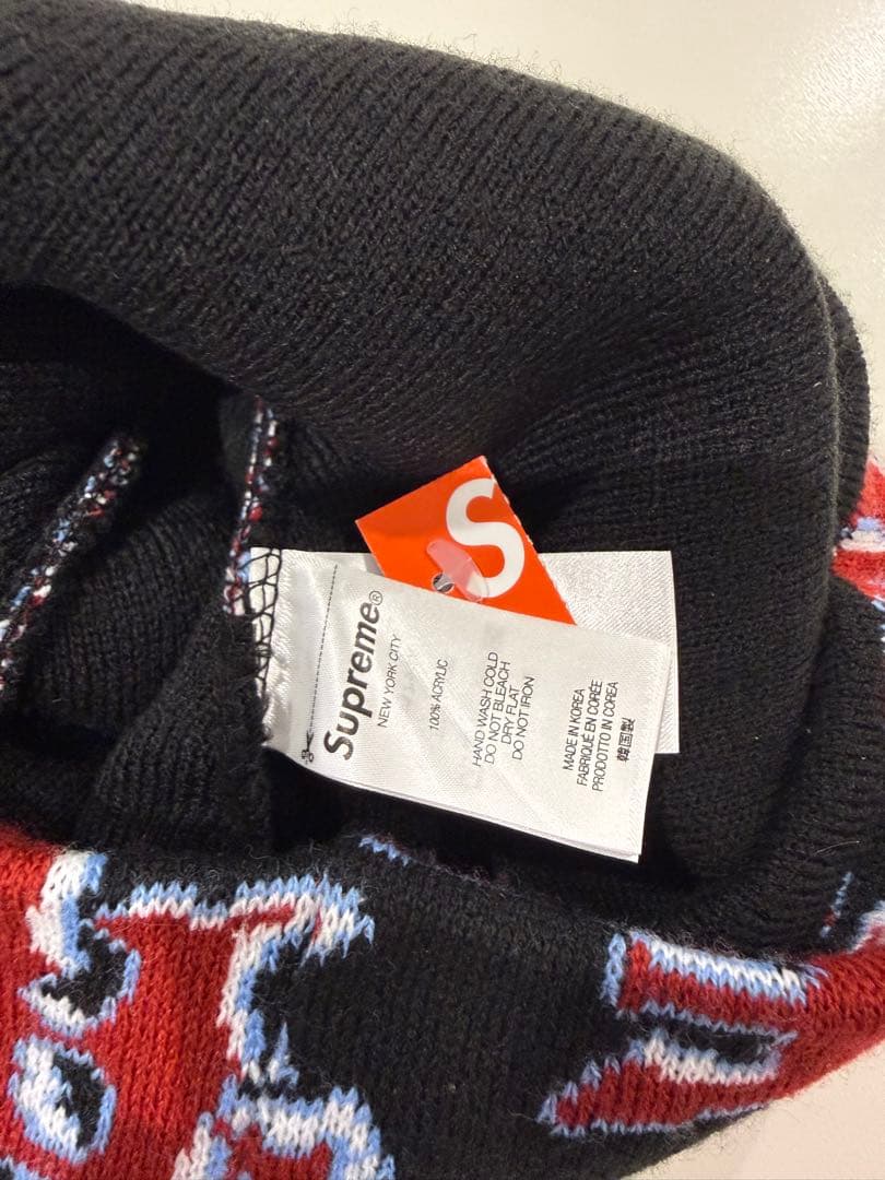 新品タグ付supreme SlantedGothicOutline Beanie