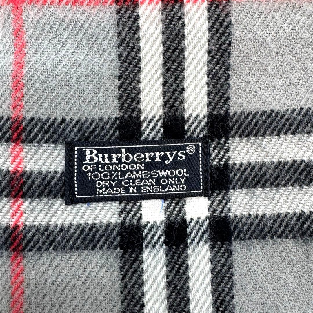 極美品 Burberrys マフラー ノバチェック ラムウール100% 英国製