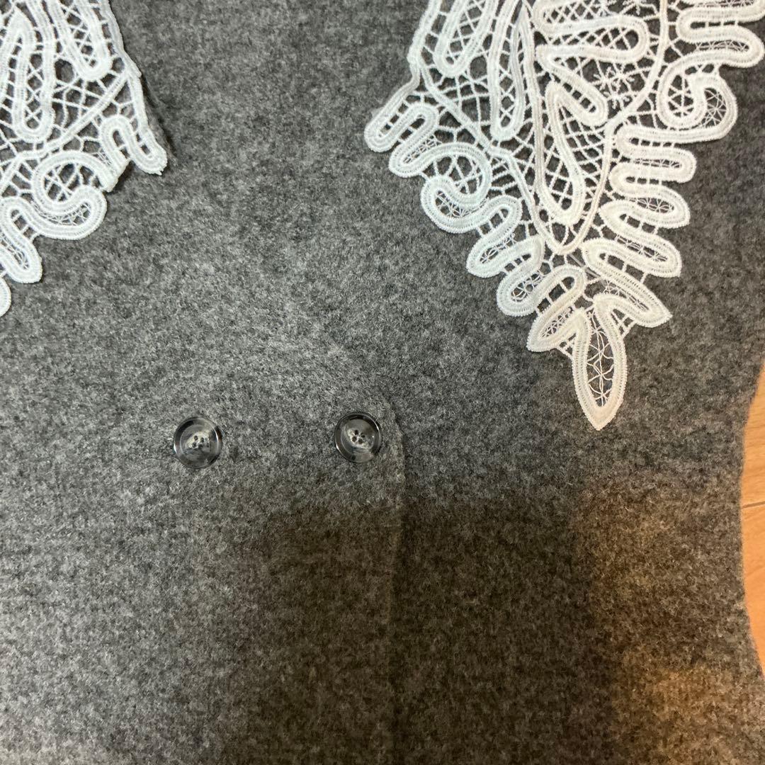 acka lace collar knit cardigan タグなしセール