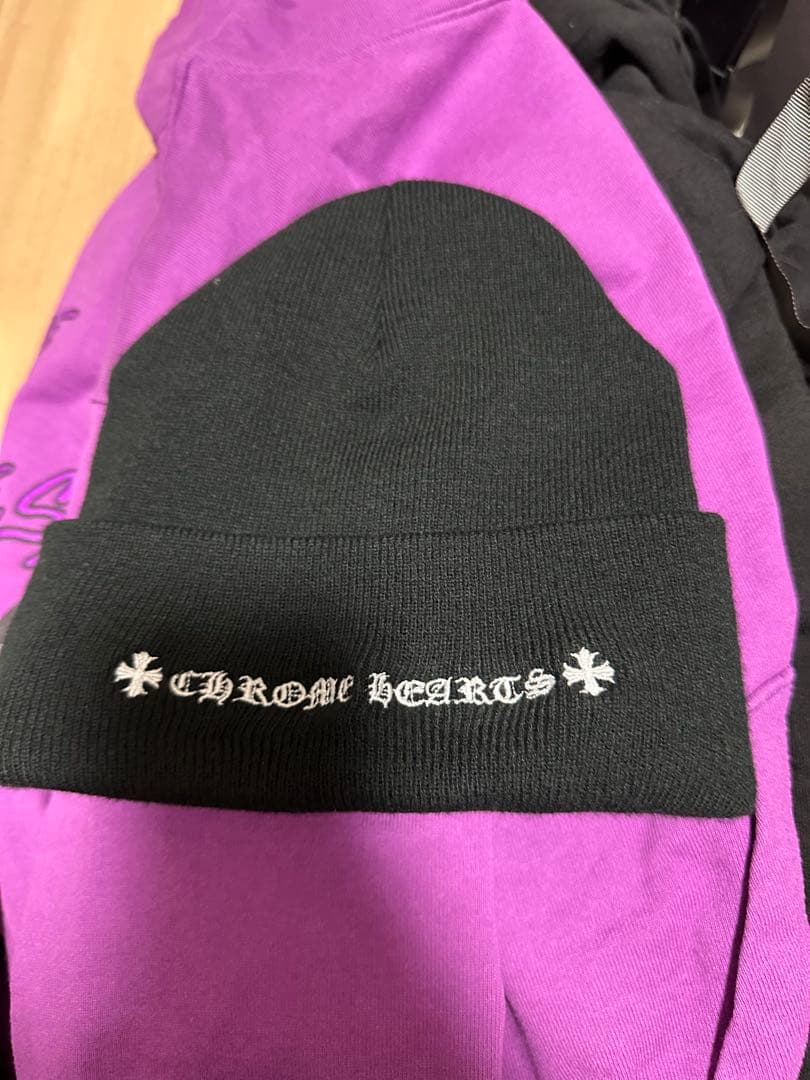 CHROME HEARTS 口刺繍 ニット帽 フリーサイズ