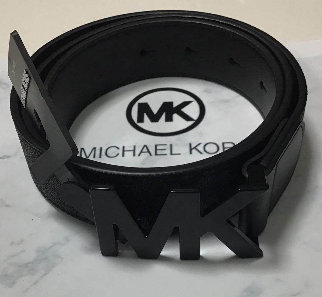 新品　MICHAEL KORS マイケルコース　ロゴバックル　レザーベルト34“