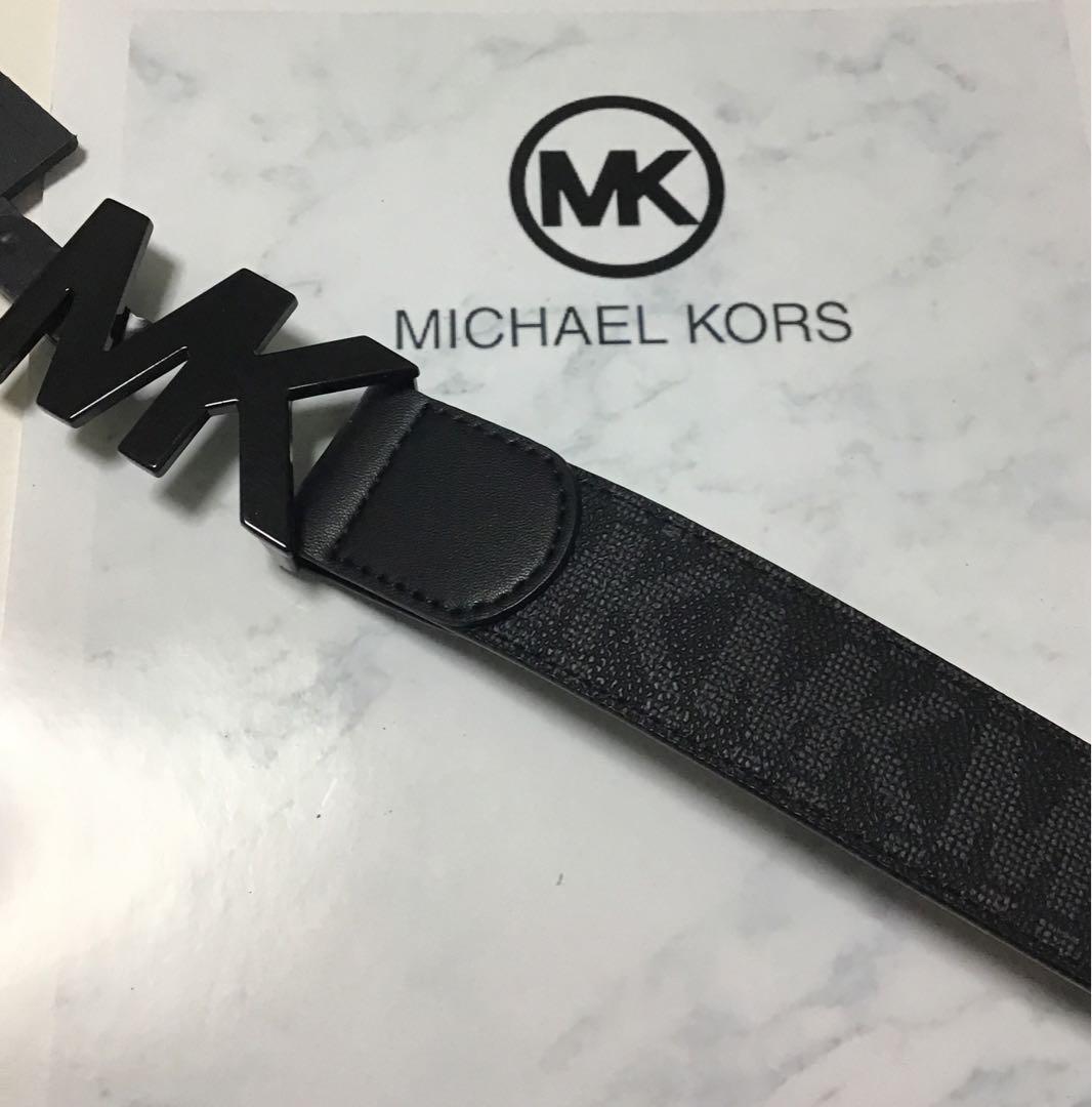 新品　MICHAEL KORS マイケルコース　ロゴバックル　レザーベルト34“