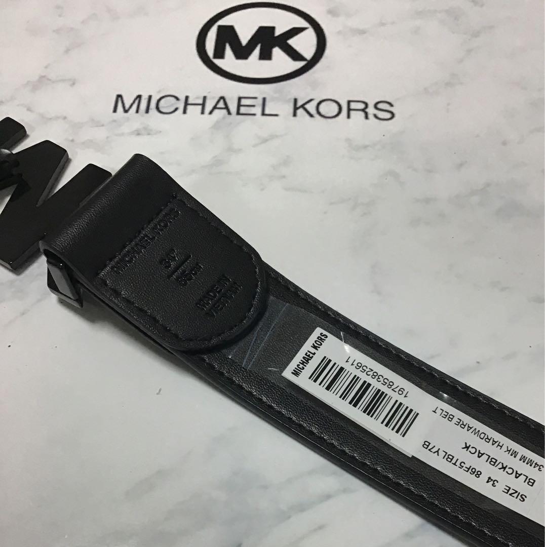 新品　MICHAEL KORS マイケルコース　ロゴバックル　レザーベルト34“