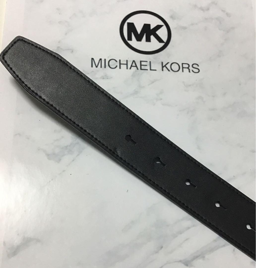 新品　MICHAEL KORS マイケルコース　ロゴバックル　レザーベルト34“