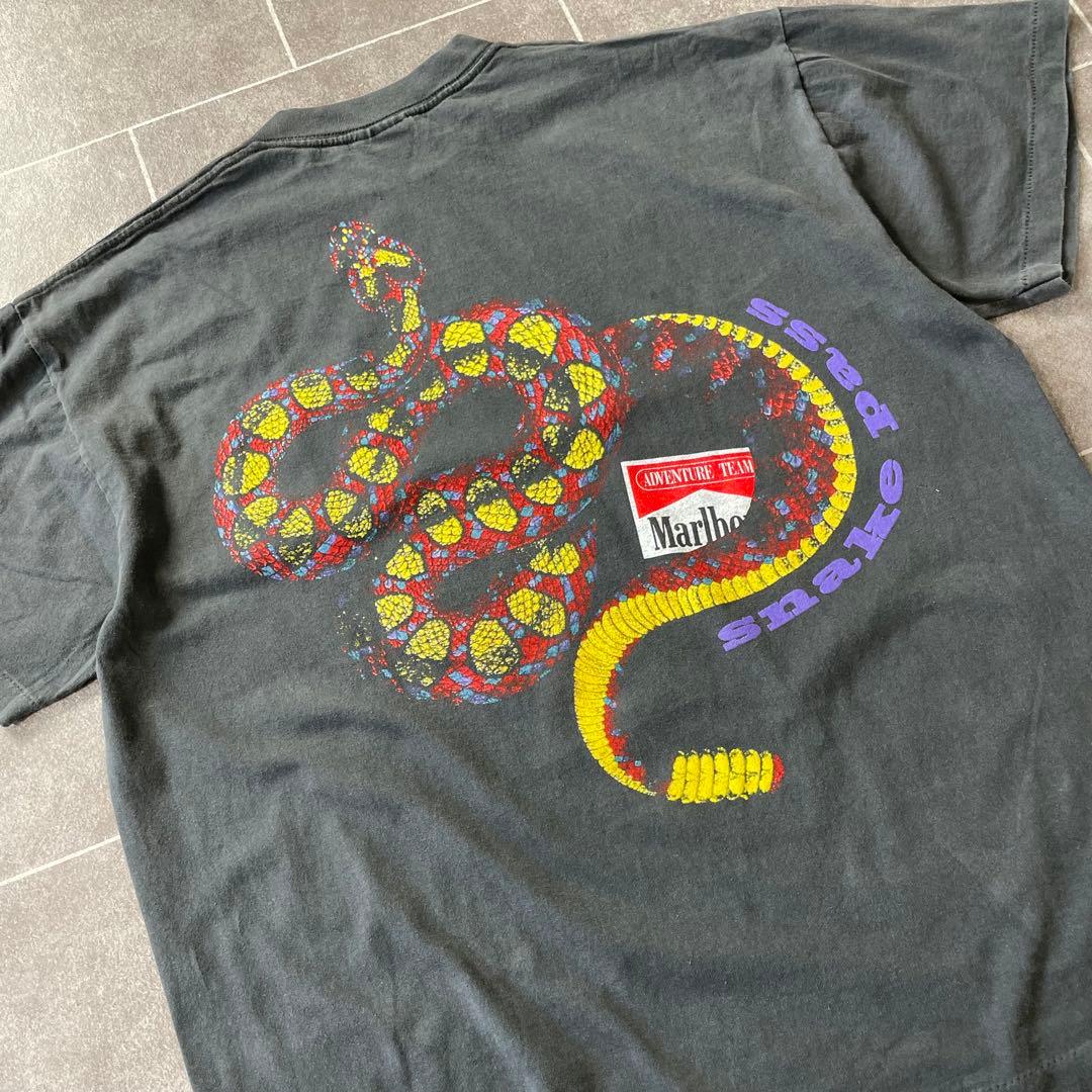 マルボロ 蛇 フェード Tシャツ バックプリント snake pass
