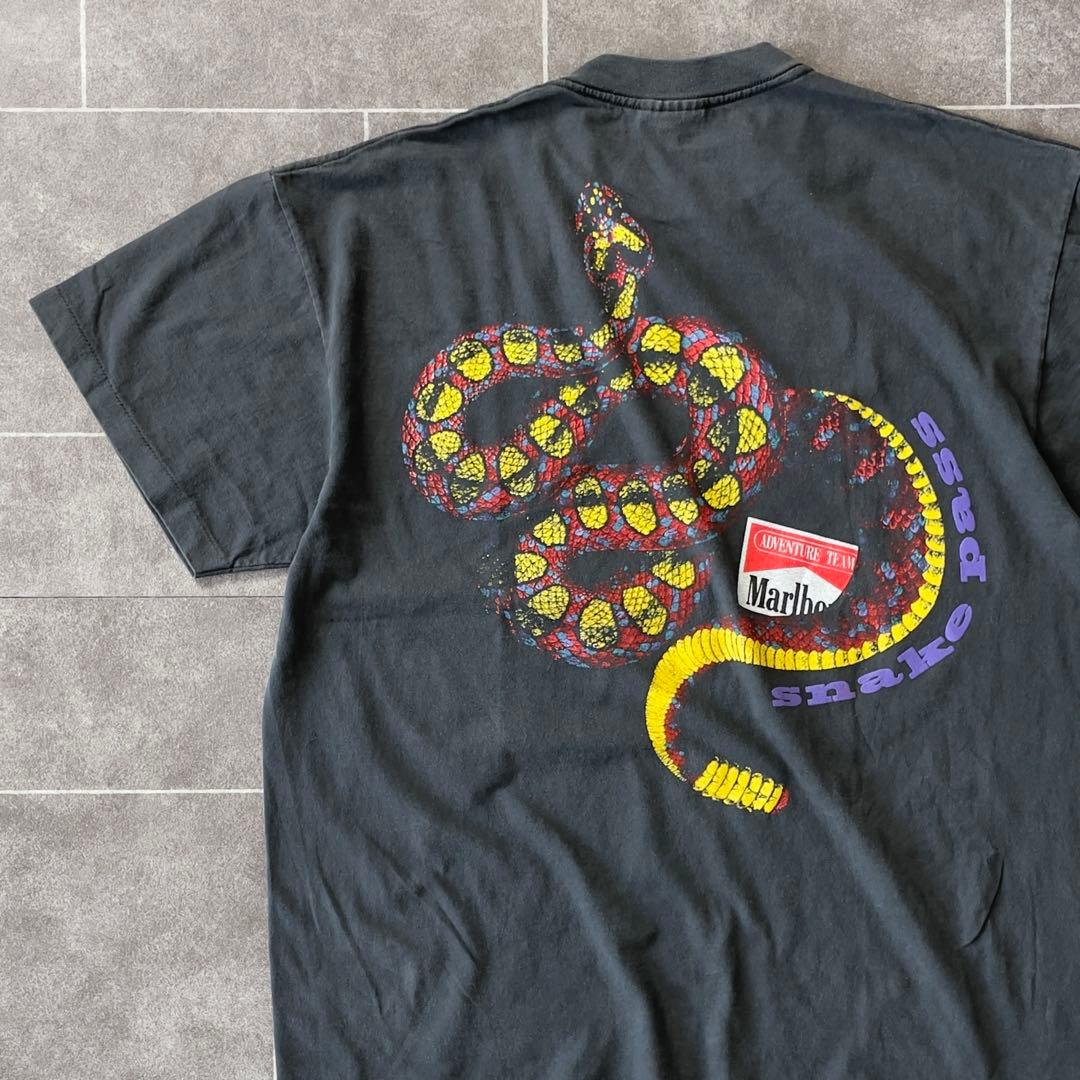 マルボロ 蛇 フェード Tシャツ バックプリント snake pass