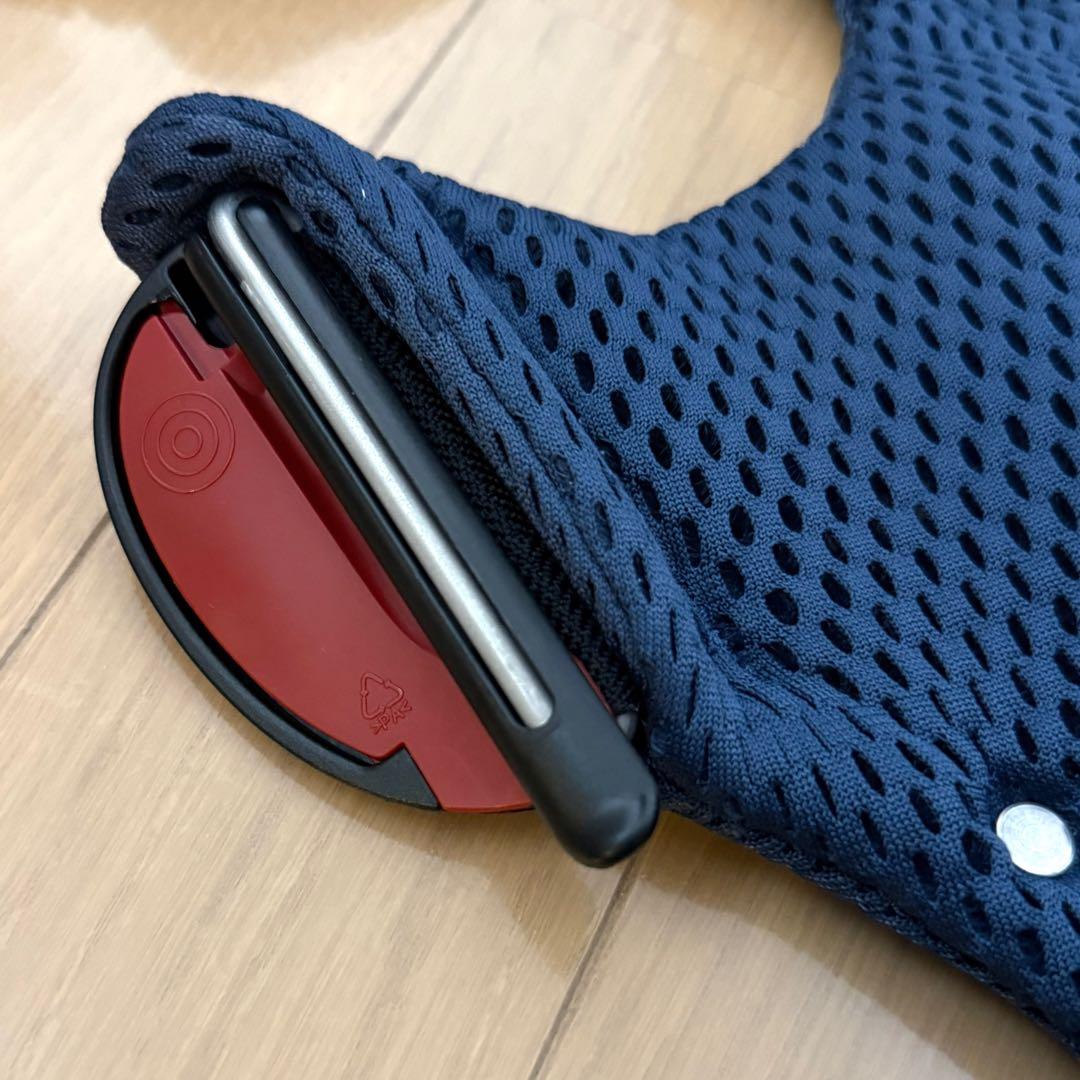 美品【BABY BJORN】 ベビーキャリアMINI メッシュ ネイビーブルー
