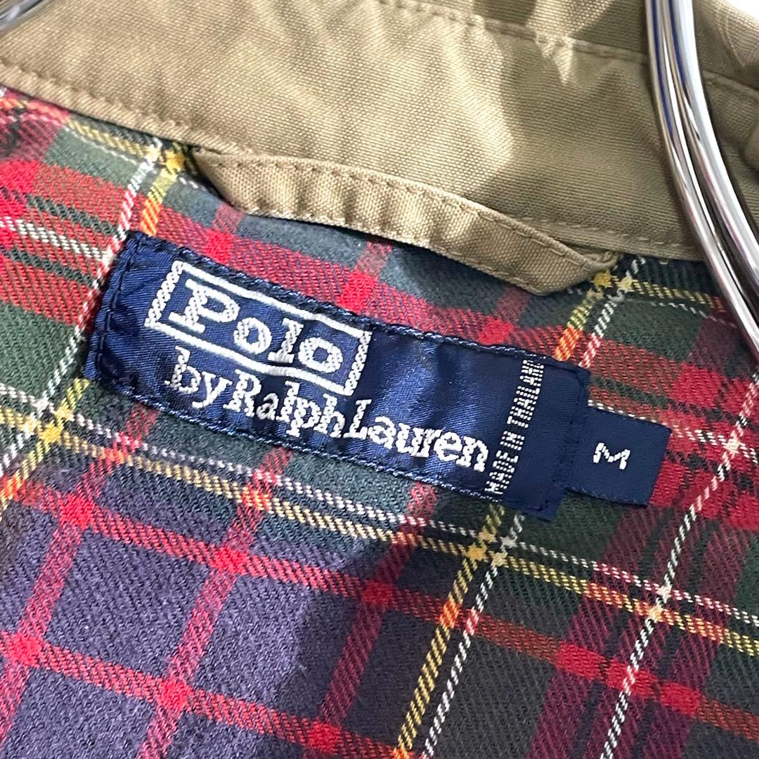 90s00s　ラルフローレン　コットン　スイングトップ　裏地タータンチェック　M