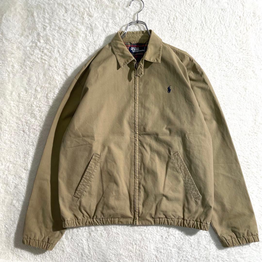 90s00s　ラルフローレン　コットン　スイングトップ　裏地タータンチェック　M
