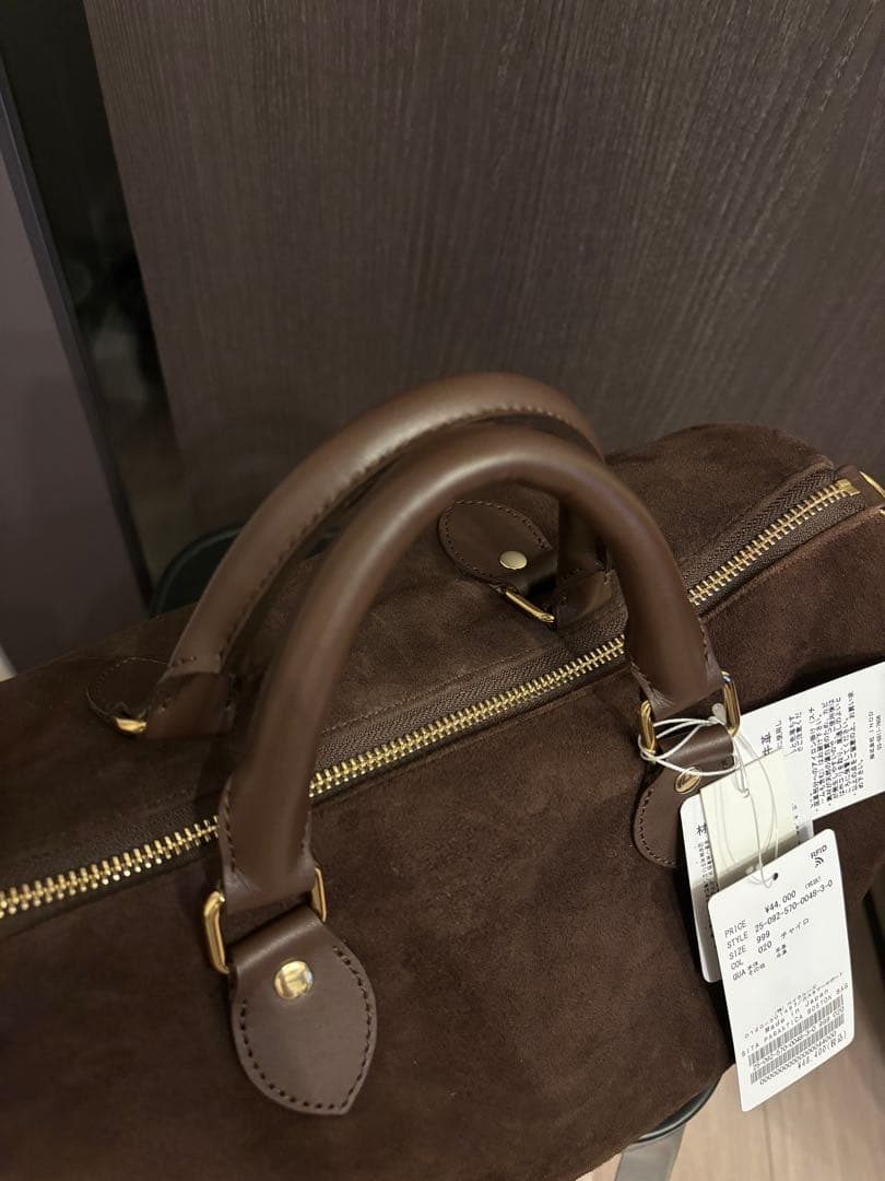 シータパランティカ　ブラウン スエード ボストンバッグ