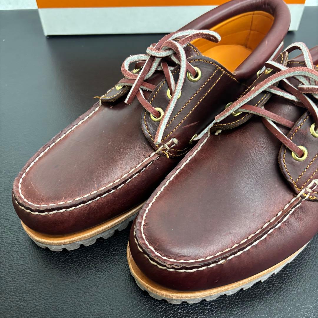 定番 Timberland 3 eye モカシン レザーシューズ 26