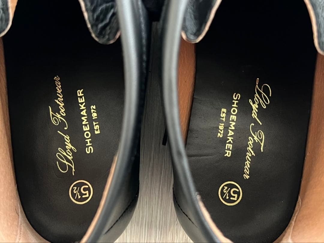 Lloyd Footwear アイリッシュモカシン UK5.5 黒 ワラビー